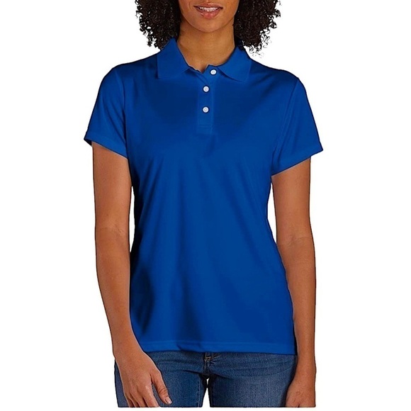Hanes Polo Shirt Plus Size 3X Cool DRI Golf Performance Polo Royal Blue - Picture 1 of 7